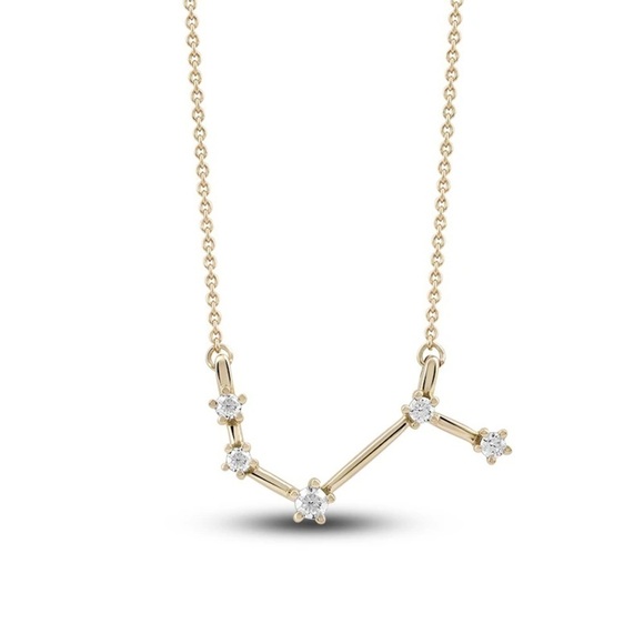 farrah b Jewelry - Farrah B. Aries Constellation Pendant crystal on goldtone chain necklace
